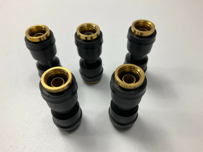 (5) Velvac 016660 Push-Lock Air Brake Fitting, Full Union, 3/8''