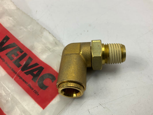 Velvac 017954 Push-Lock Air Brake Fitting, 90° Male Swivel Elbow, 3/8'' X 1/4''