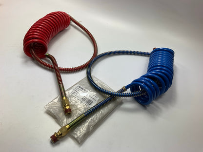 Velvac 022001 Coiled Nylon Air Hose Tubing Kit, 15' Standard (Blue & Red)