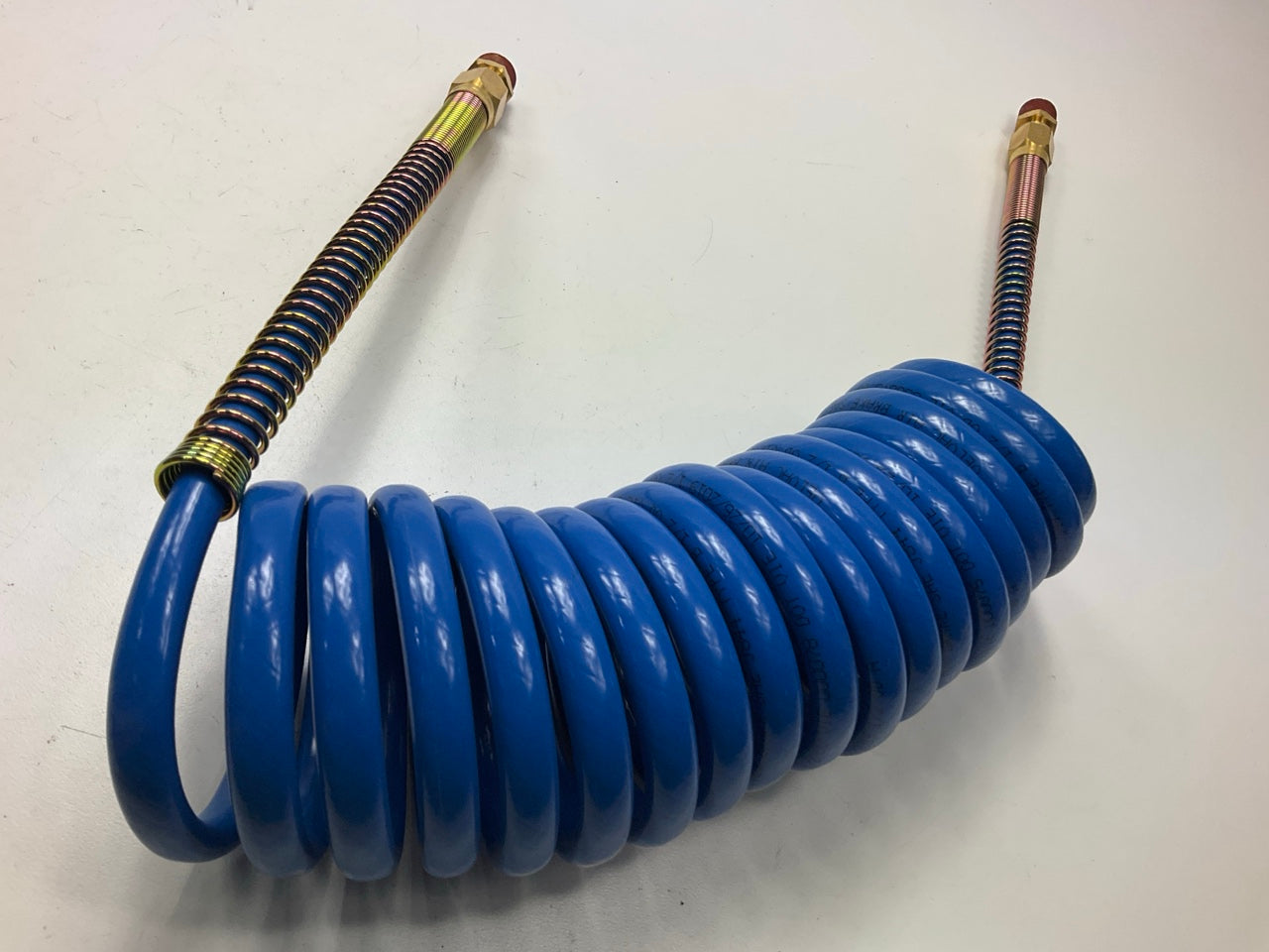 Velvac 022027 Coiled Nylon Air Hose Tubing Assembly, 15' Service Only (BLUE)