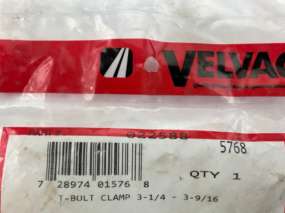 Velvac 022588 T-Bolt Exhaust Clamp, 83-90 Mm, 3-1/4'' - 3-9/16''