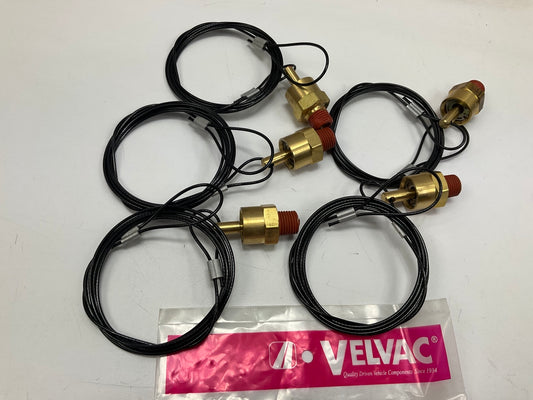 (5) Velvac 032082 Drain Pull Valve With 5' Cable, 1/4'' MPT