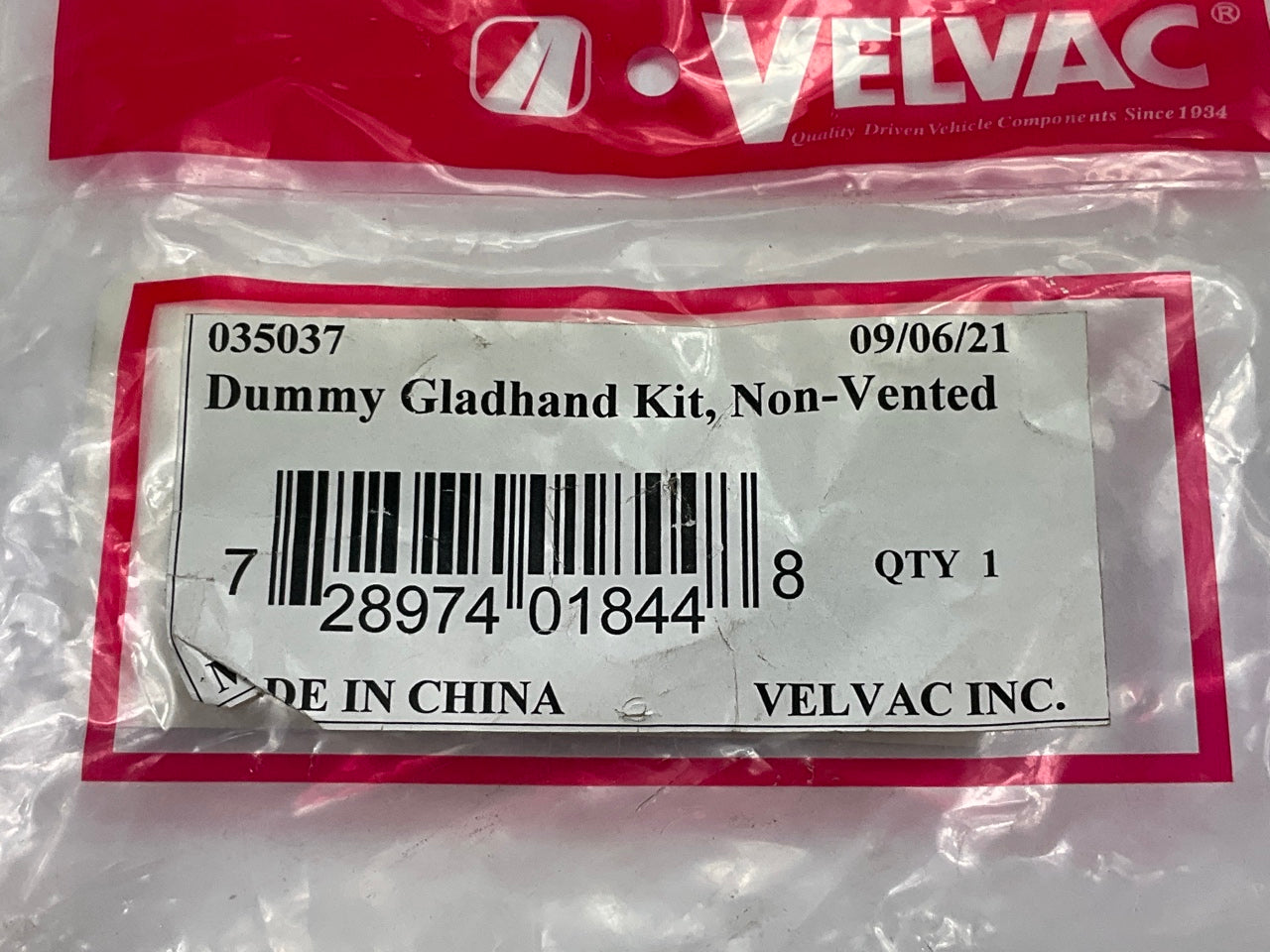 Velvac 035037 Dummy Gladhand Kit