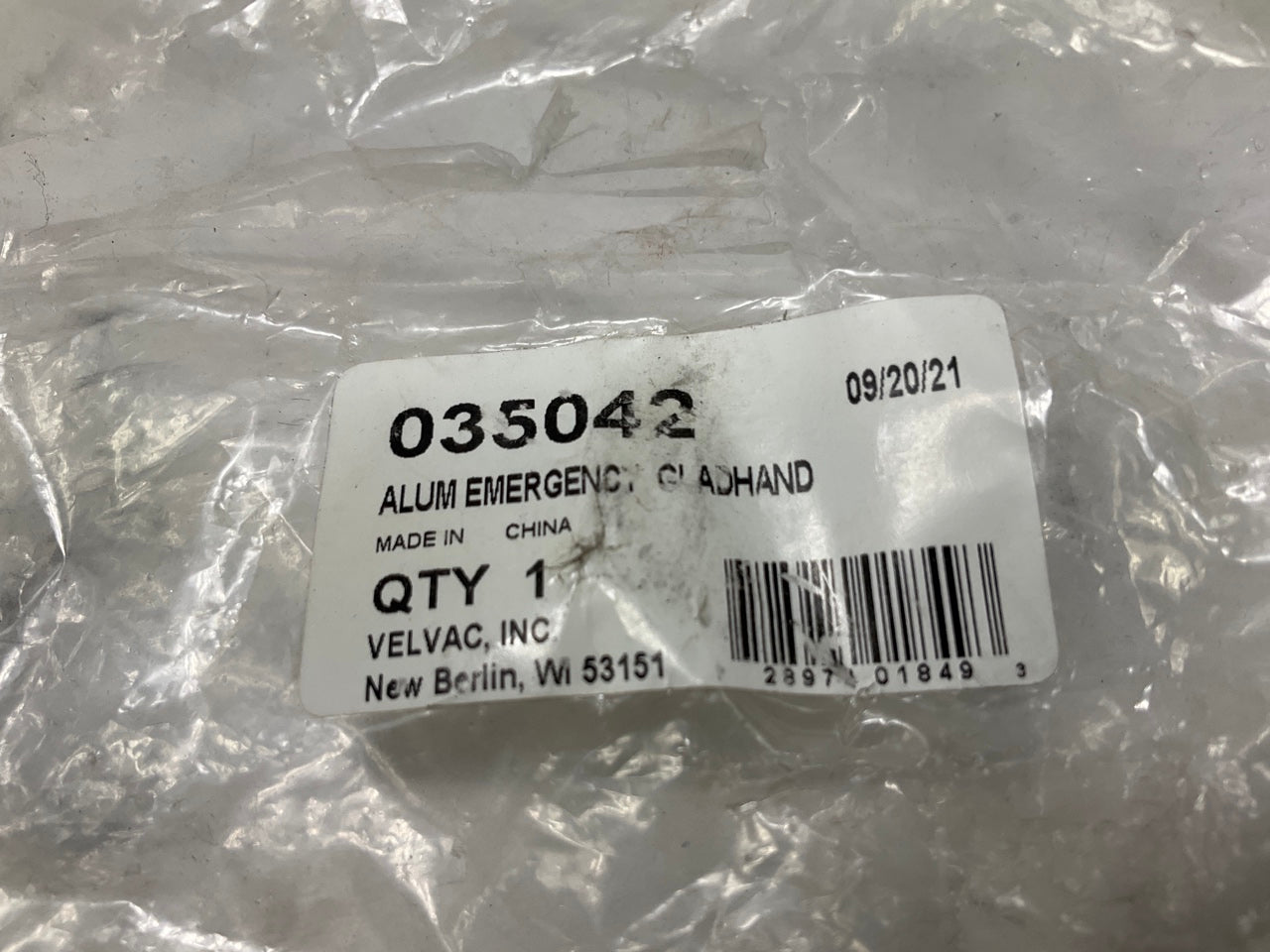 Velvac 035042 Aluminum Gladhand, Emergency