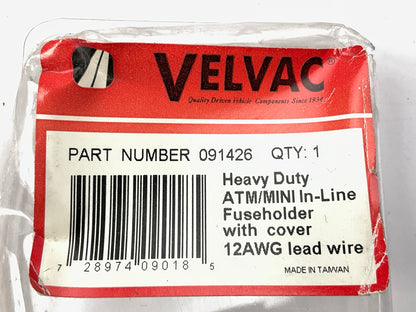 Velvac 091426 ATM / MINI In-Line Fuseholder, 12 Gauge Lead Wire