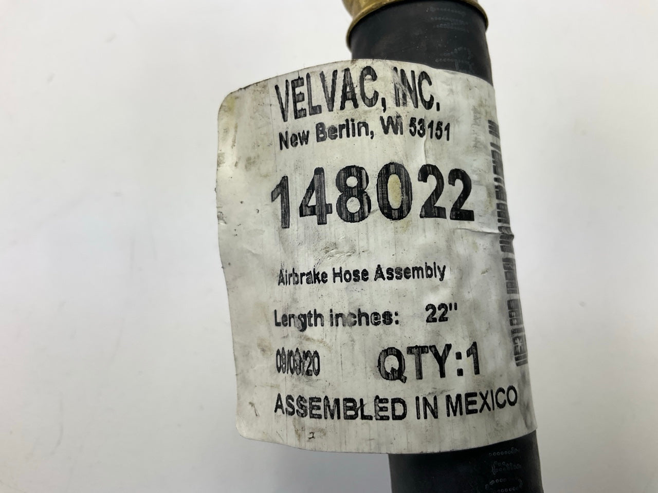 Velvac 148022 - Air Brake Hose Assembly 1/2'' X 3/8'' X 22''
