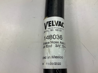 Velvac 148036 Air Brake Hose, 1/2'' X 3/8'' X 36'', One End Fixed, One End Swivel