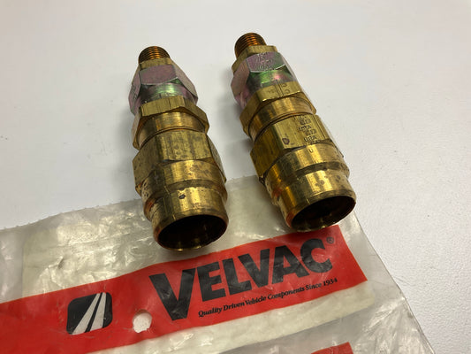 (2) Velvac 500039 Reusable Air Hose Swivel Fitting Assembly, 3/8'' X 1/4