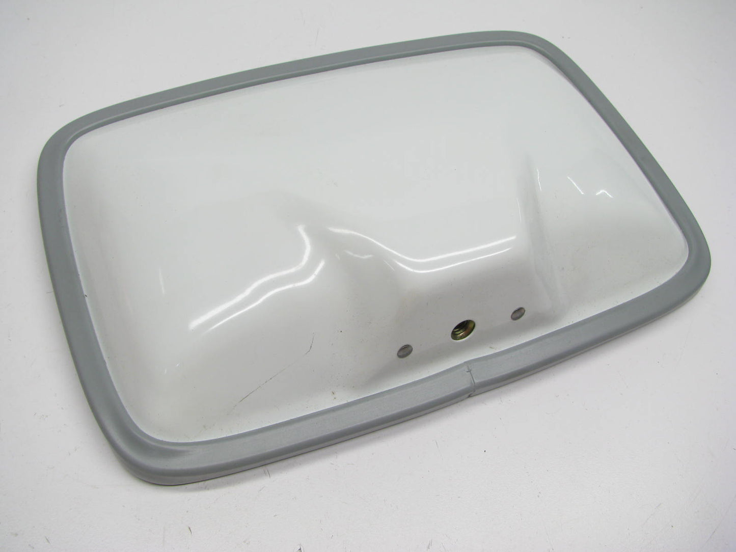 Velvac 704032 6.5'' X 10'' White Steel Mirror Head With Flat Glass