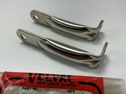 (2) Velvac 723053 Stainless Steel Mirror Mounting Brackets,  5'' X 1-1/2''