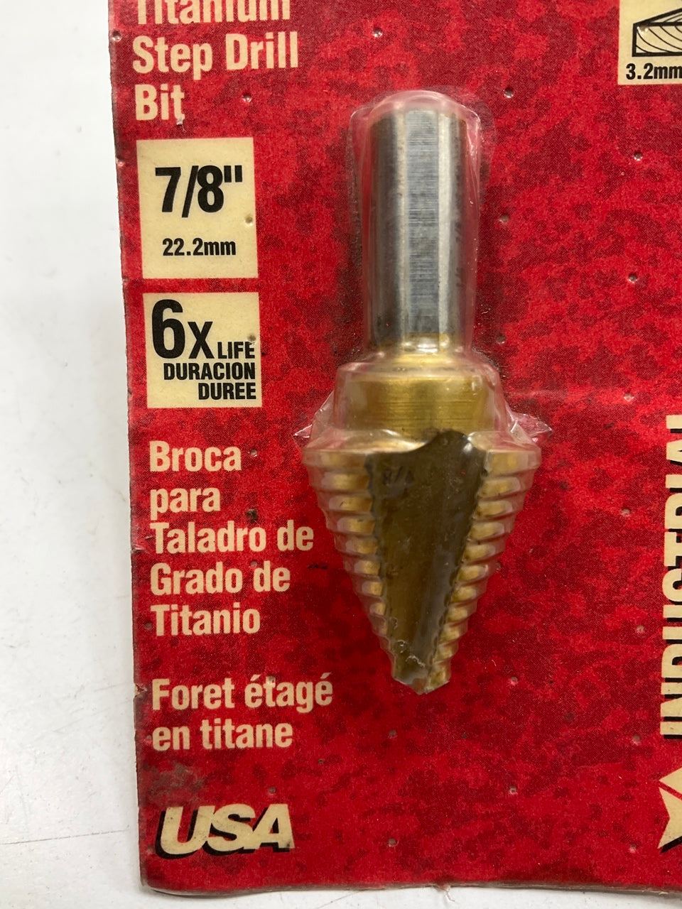 Vermont American 13373 7/8'' Titanium Step Drill Bit - MADE IN USA