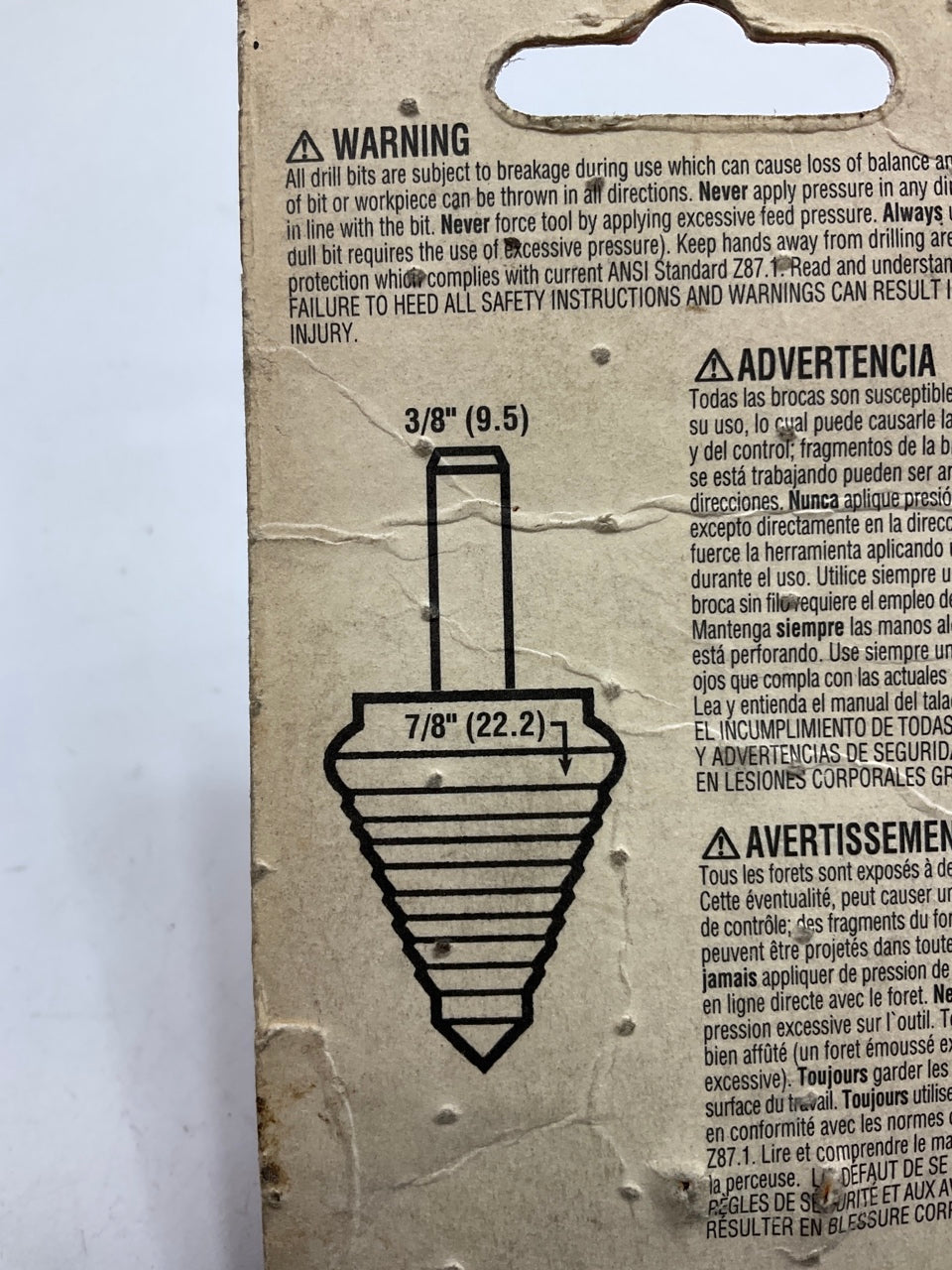 Vermont American 13373 7/8'' Titanium Step Drill Bit - MADE IN USA