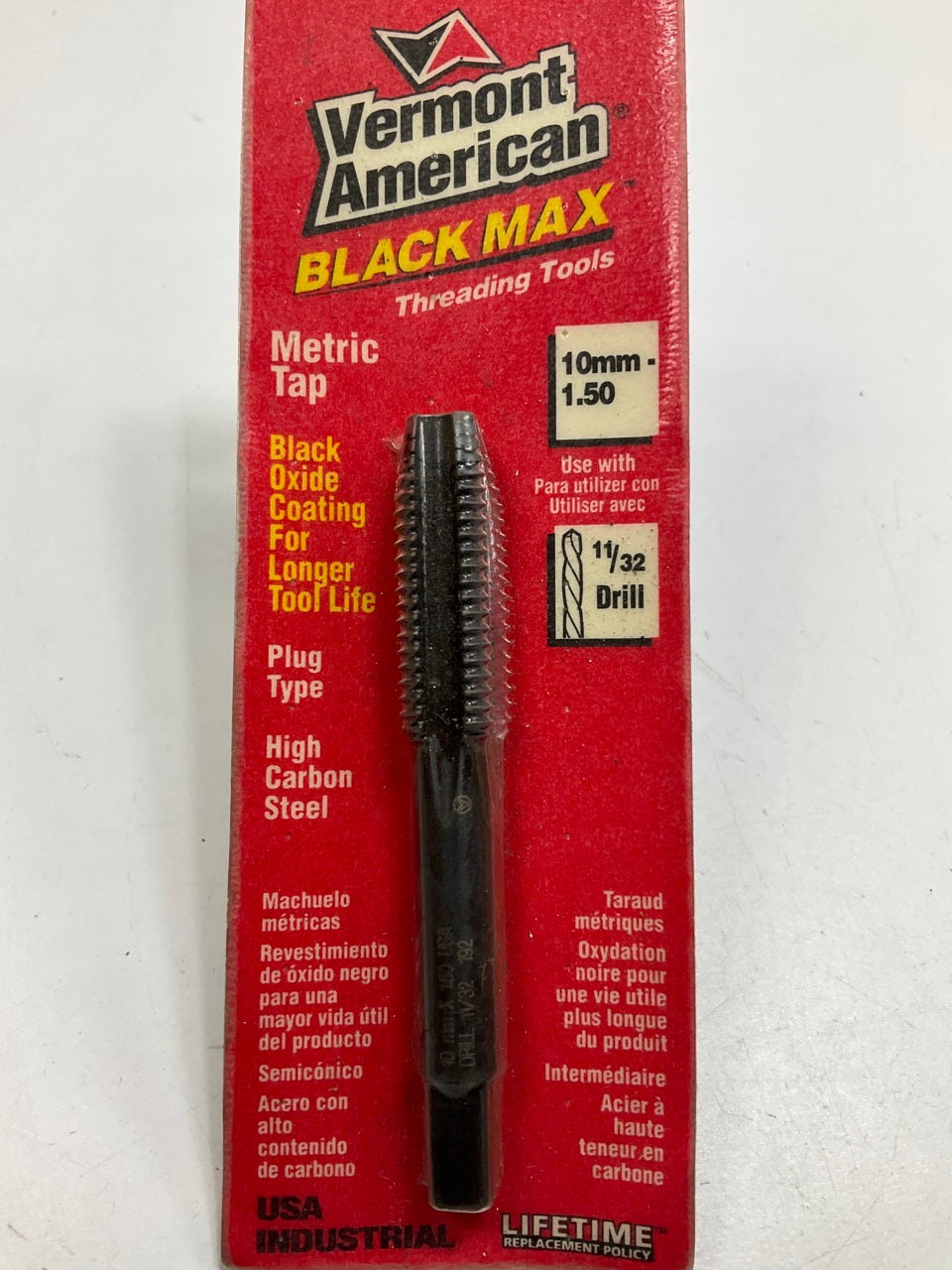 Vermont American 21542 Black Max Metric Tap, 10mm-1.50