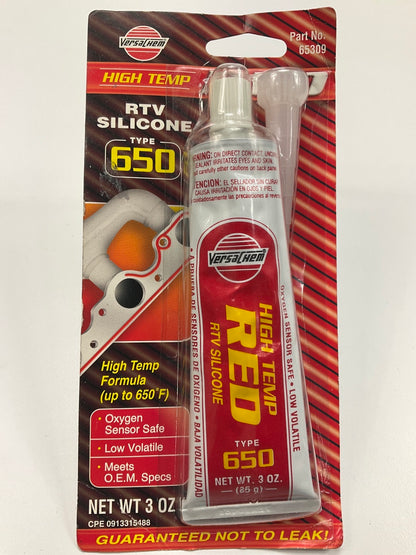 VersaChem 65309 High Temperature RED RTV Sensor Safe Silicone Gasket Maker
