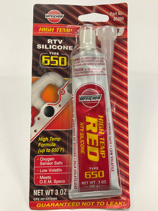 VersaChem 65309 High Temperature RED RTV Sensor Safe Silicone Gasket Maker