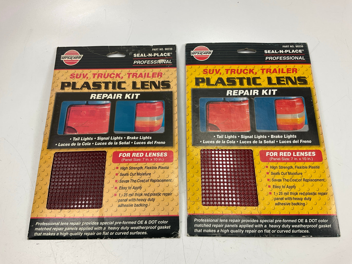 (2) Versachem 90239 Red Auto Lens Tail Light Repair Kit, DIY Fix Broken Car Grid
