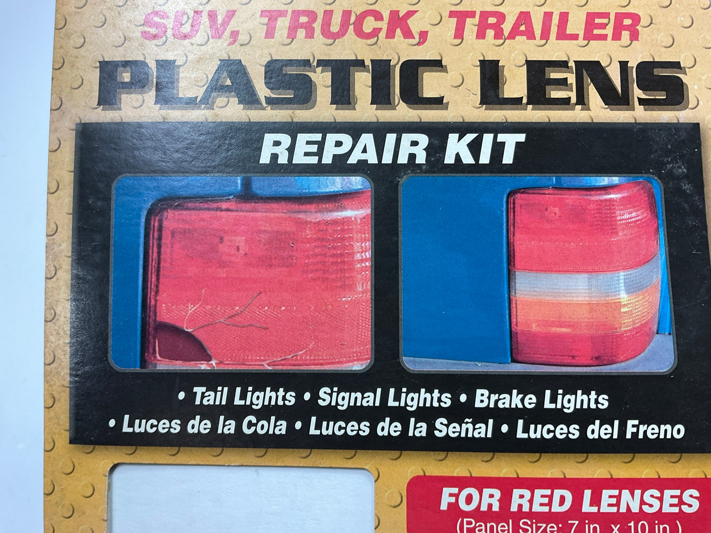 (2) Versachem 90239 Red Auto Lens Tail Light Repair Kit, DIY Fix Broken Car Grid