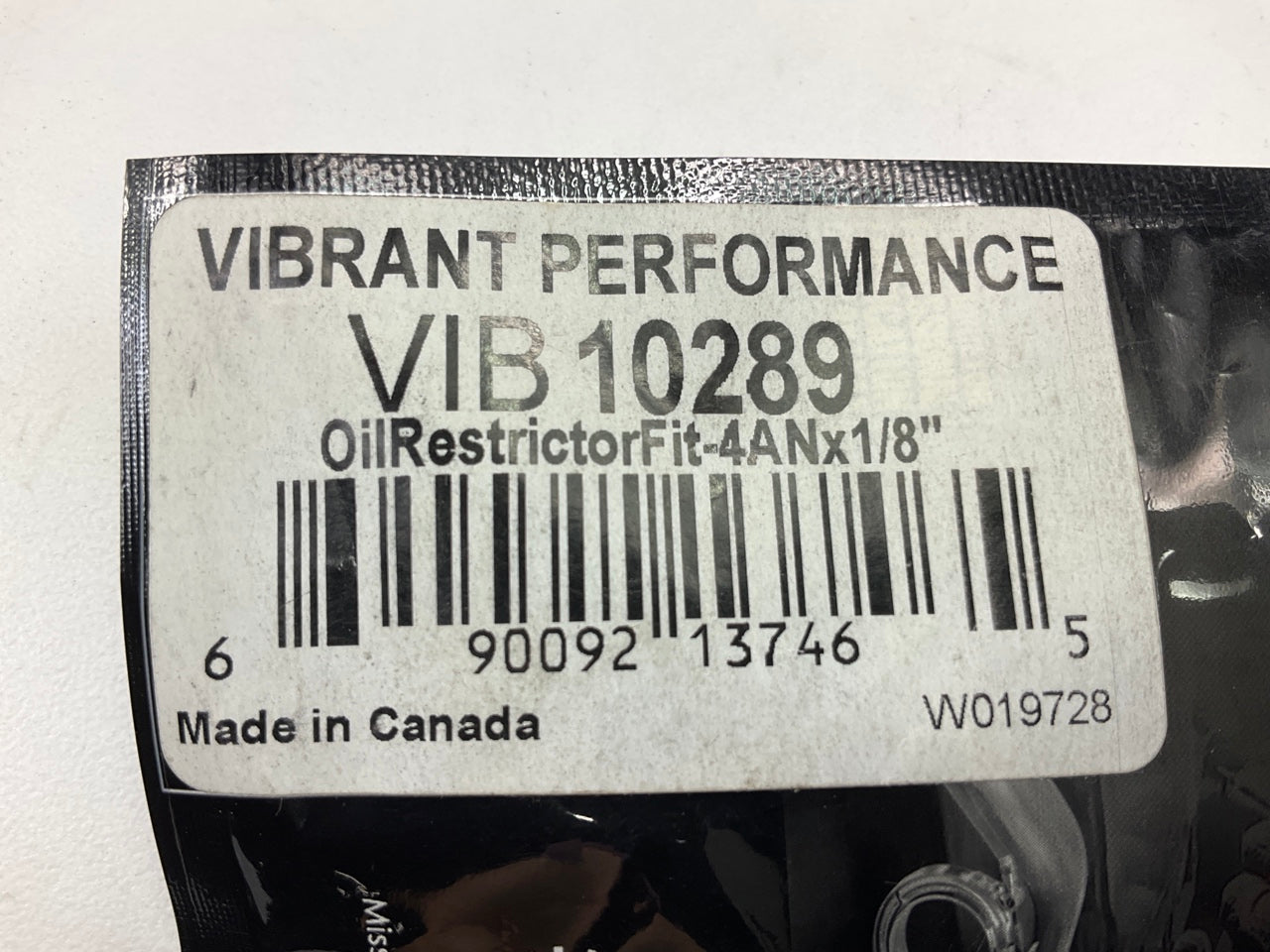 Vibrant Performance 10289 Oil Restrictor Fitting Kit; Size: -4AN X 1/8'' NPT