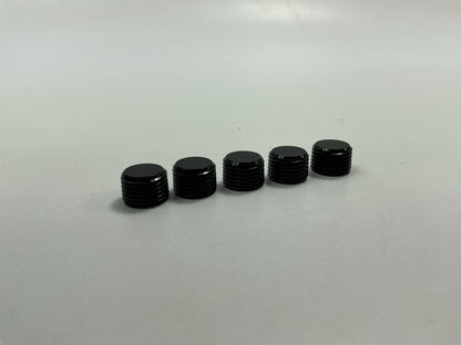 (10) Vibrant Performance 10490 Aluminum Socket Pipe Plug, Black, 1/8'' NPT, Male