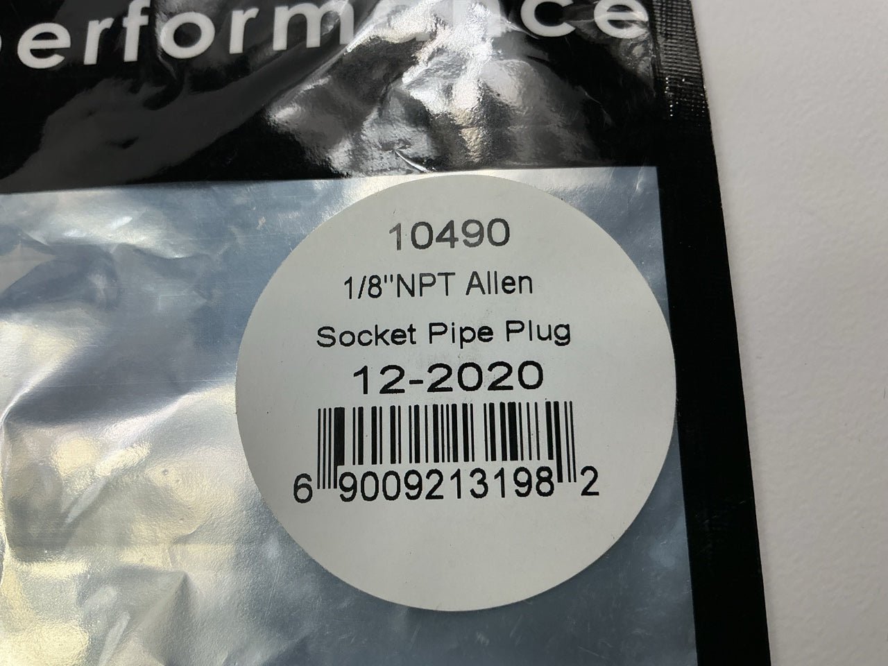 (10) Vibrant Performance 10490 Aluminum Socket Pipe Plug, Black, 1/8'' NPT, Male