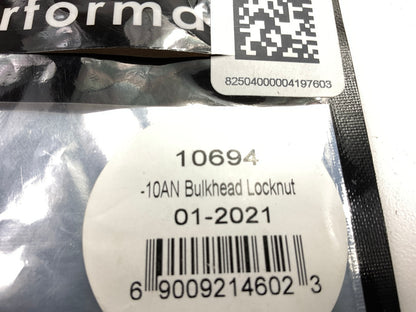 Vibrant 10694 -10AN Bulkhead Nut Locknut