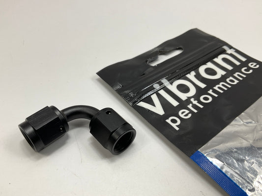 Vibrant Performance 10731 -4AN Female Union Adapter Fitting, 90 Degree Black