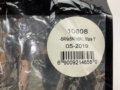 VIBRANT PERFORMANCE 10808 Y Adapter Fitting; -8AN In X -8AN X -8AN