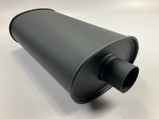 Vibrant Performance 1145 Black Powdercoated 304SS Muffler - 2-1/4'' In, 3'' Outlet
