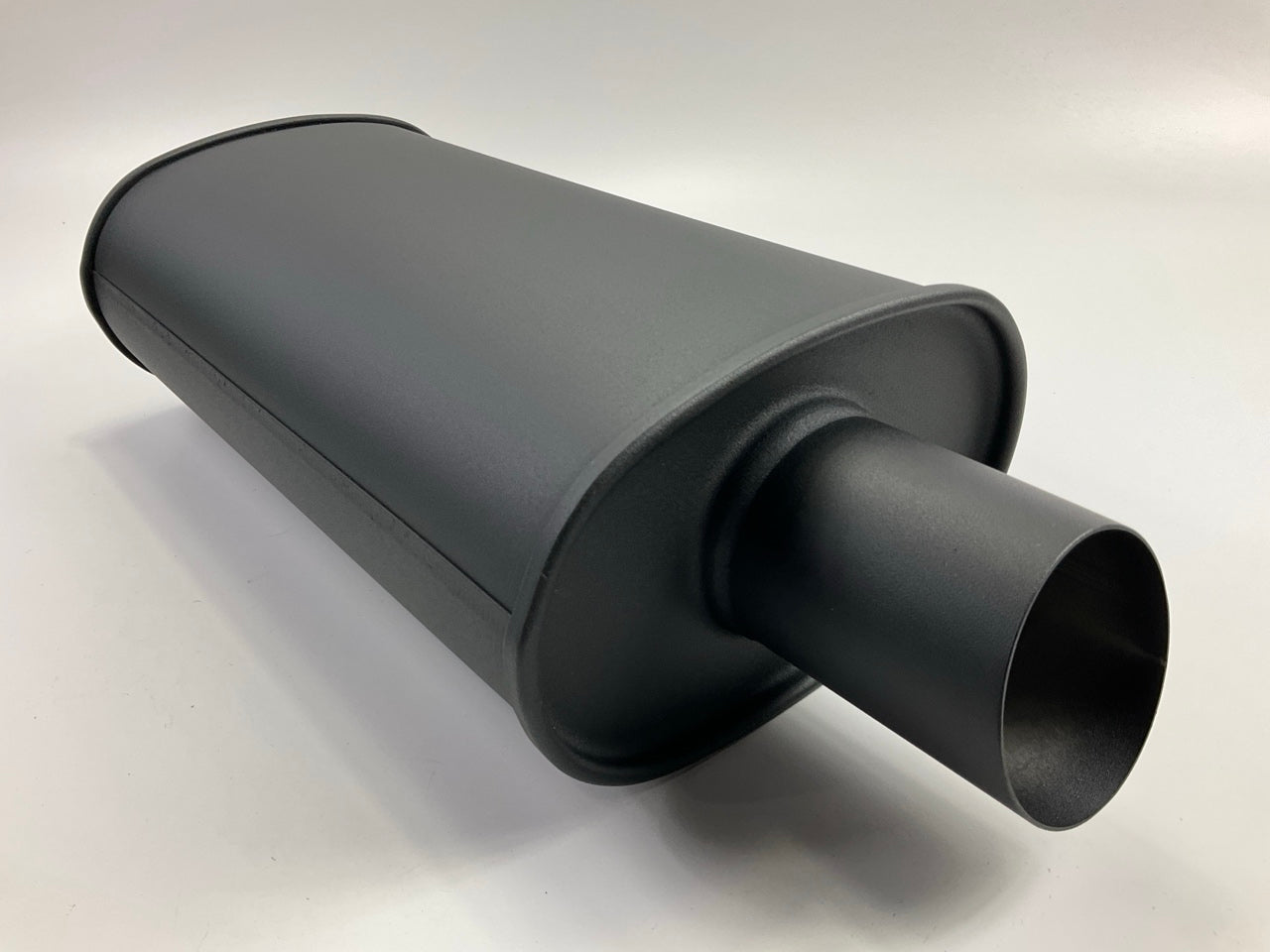 Vibrant Performance 1145 Black Powdercoated 304SS Muffler - 2-1/4'' In, 3'' Outlet
