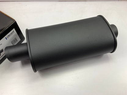 Vibrant 1147 StreetPower Black Oval Muffler With Single 3'' Round Tip 3'' Inlet