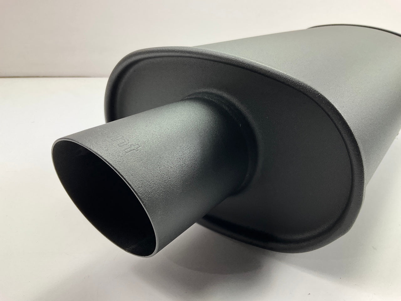 Vibrant 1147 StreetPower Black Oval Muffler With Single 3'' Round Tip 3'' Inlet