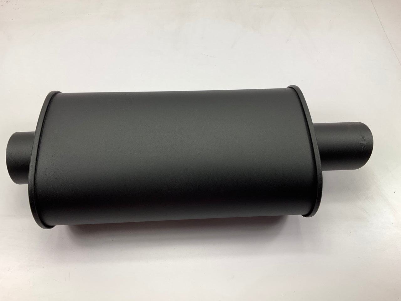 Vibrant 1147 StreetPower Black Oval Muffler With Single 3'' Round Tip 3'' Inlet