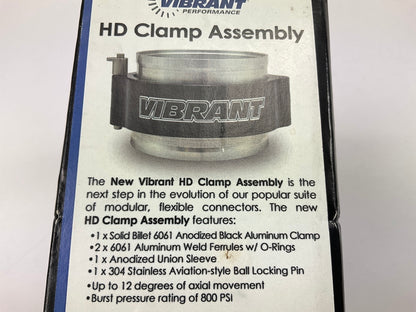 Vibrant 12516 Anodized Black Clamp HD Air Tube Clamp For 3'' OD Tubing