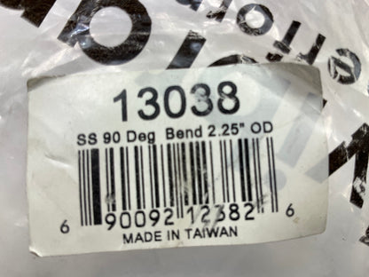 Vibrant 13038 T304SS 90 Mandrel Bend 2-1/4'' OD 16 Gauge Stainless Metal Tube