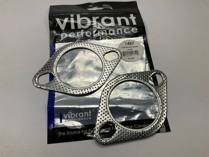 (2) Vibrant 1457 2-Bolt High Temperature Exhaust Gasket 2.5 Inch I.D. (2-1/2'')