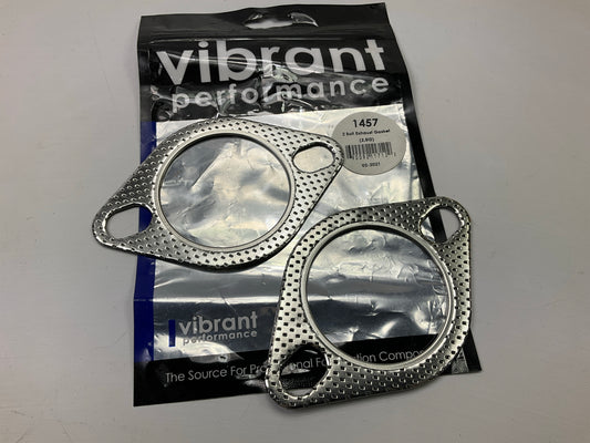 (2) Vibrant 1457 2-Bolt High Temperature Exhaust Gasket 2.5 Inch I.D. (2-1/2'')