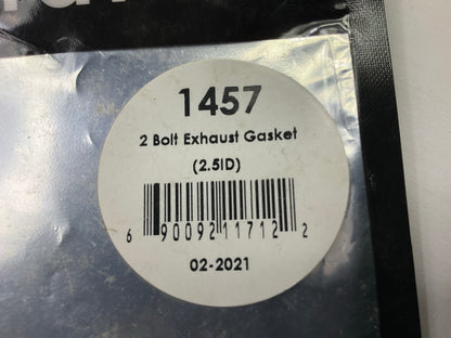 (2) Vibrant 1457 2-Bolt High Temperature Exhaust Gasket 2.5 Inch I.D. (2-1/2'')