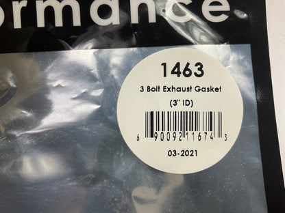 (2) Vibrant 1463 Graphite 3-Bolt Exhaust Flange Gasket 3'' ID, For Dual Exhaust