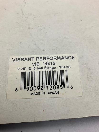 Vibrant Performance 1481S 3-Bolt Stainless Steel Exhaust Flange; 2.25'' ID