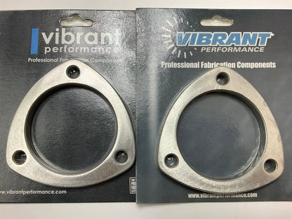 (2) Vibrant 1483S 304 Stainless Steel 3-Bolt 304SS Exhaust Flanges 3'' ID