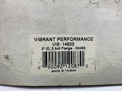 Vibrant Performance 1483S 304 Stainless Steel 3-Bolt 304SS Exhaust Flange 3'' ID