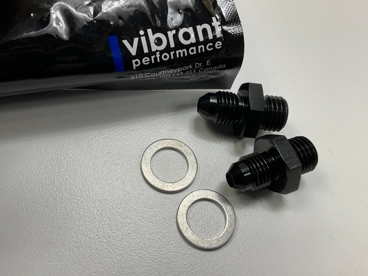 (2) Vibrant Performance 16609 Male -4 AN Flare To Male M12 X 1.5 Metric Adapter
