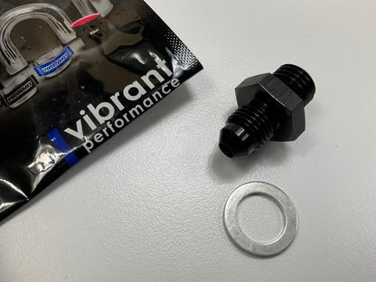 Vibrant Performance 16609 Male -4 AN Flare To Male M12 X 1.5 Metric Adapter