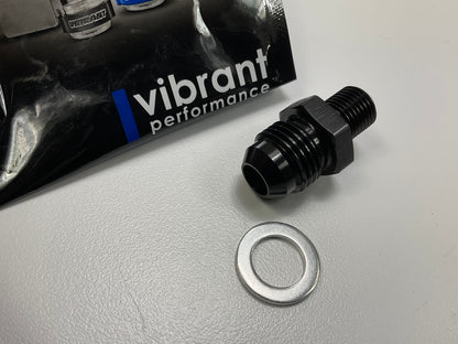 Vibrant Performance 16612 Male AN Flare To Metric Adapter, M10 X 1.0 To -6 AN