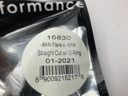 Vibrant Performance 16830 -8 AN Male X -6 AN O-Ring Port (9/16''-18) Hose Fitting