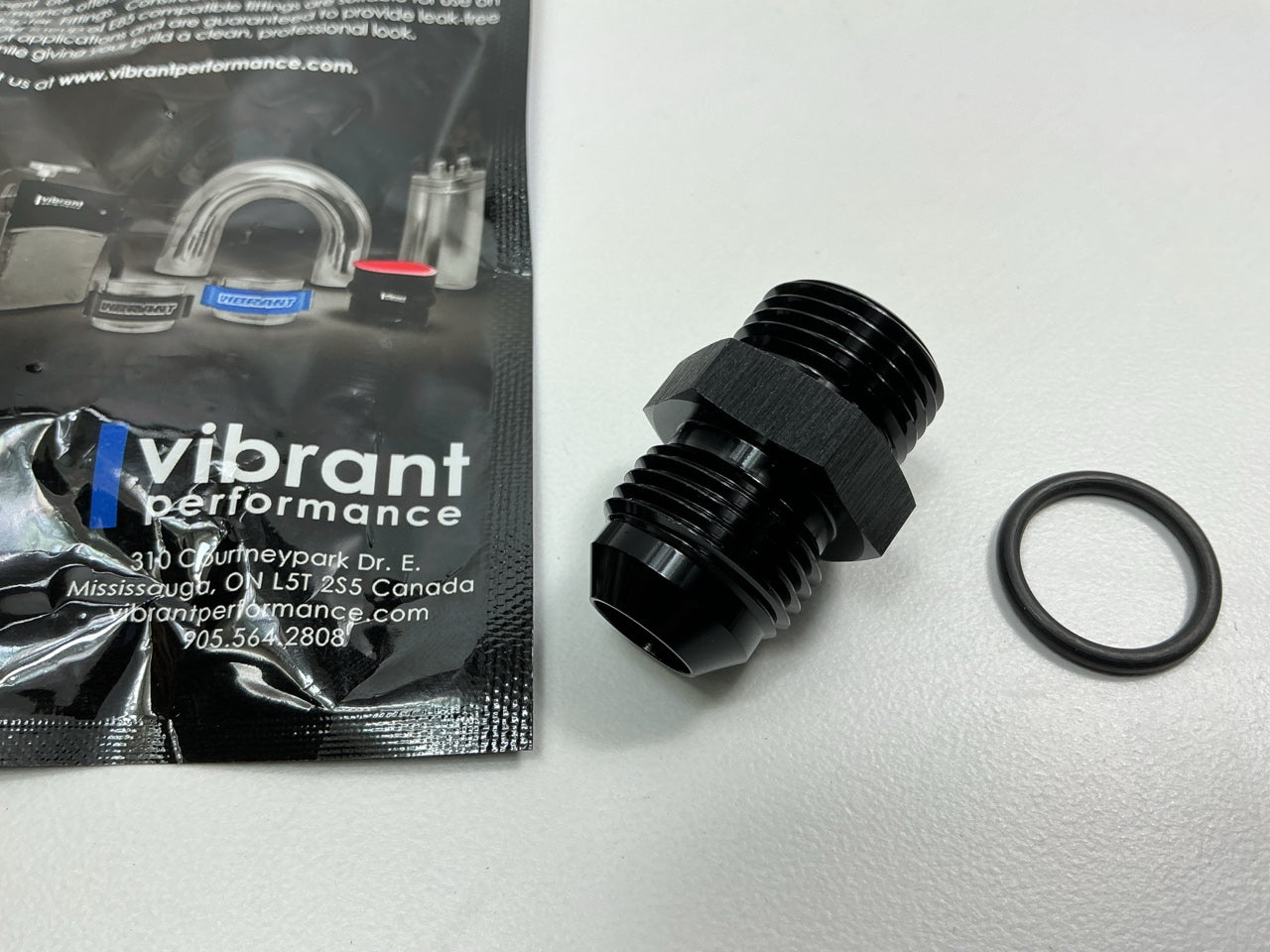 Vibrant 16831 Adapter Fitting -8AN Flare To AN Straight Cut (3/4-16) W/ O-Ring