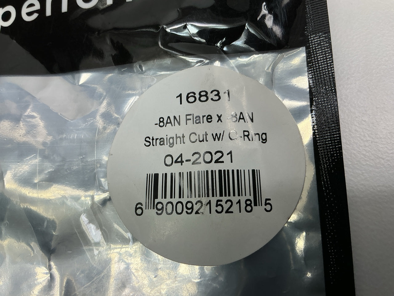 Vibrant 16831 Adapter Fitting -8AN Flare To AN Straight Cut (3/4-16) W/ O-Ring