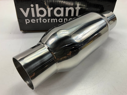 Vibrant 1792 Bottle Style Exhaust Resonator 2.5'' Inlet / Outlet X 12'' Long