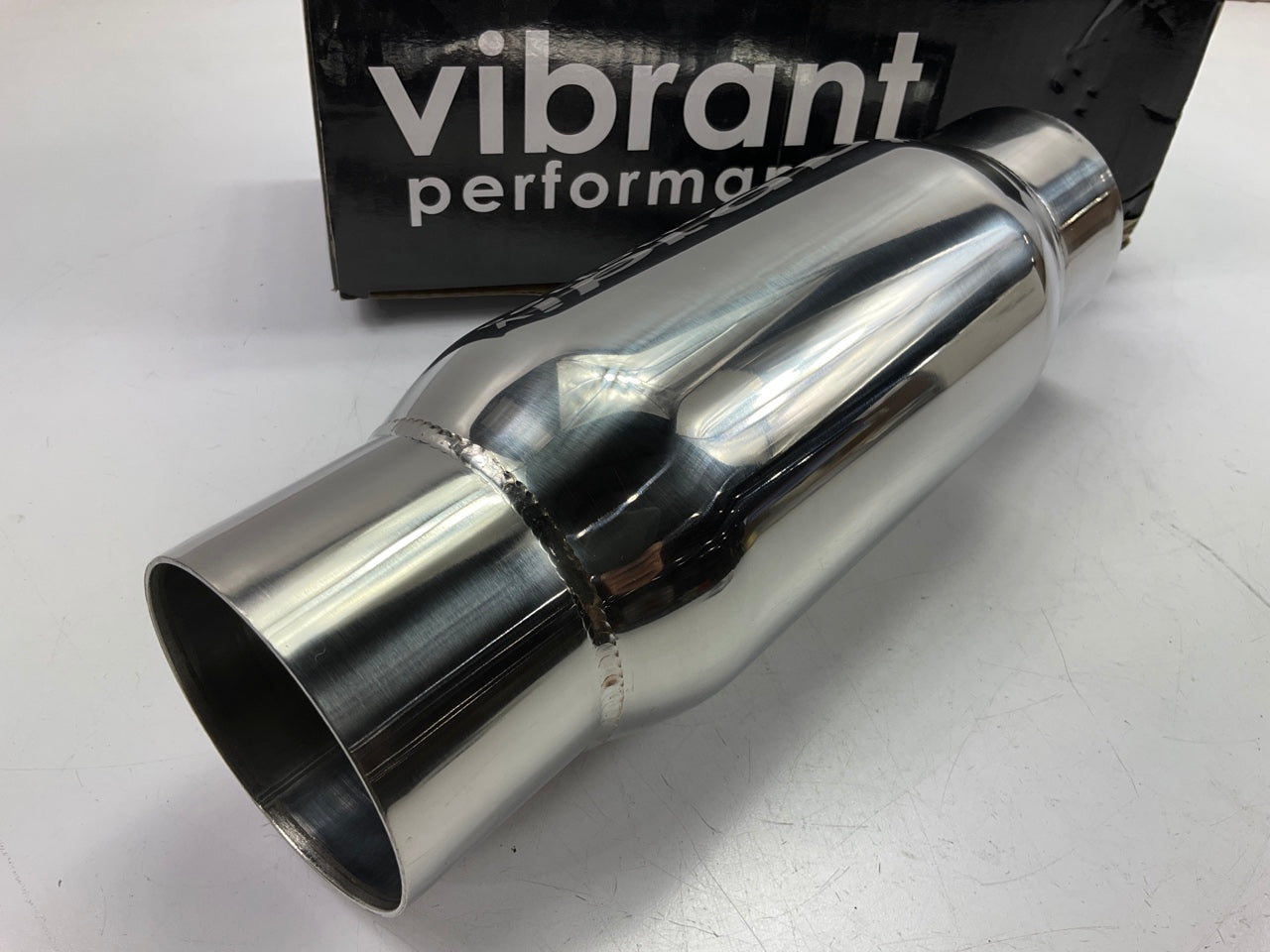 Vibrant 1794 Stainless Steel Bottle Style Resonator, 3'' Inlet/Outlet X 12'' Long