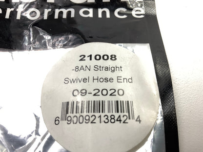 Vibrant Performance 21008 Straight -8AN Swivel Hose End Fitting